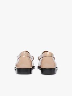 G.H.BASS Weejuns Penny Loafers Patent Leather Light Taupe