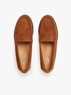 Hot G.H.BASS Weejuns Penny Loafers suede Mid Brown