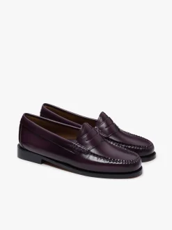 Hot G.H.BASS Weejuns Penny Loafers leather Plum
