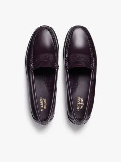 Hot G.H.BASS Weejuns Penny Loafers leather Plum
