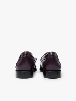 Hot G.H.BASS Weejuns Penny Loafers leather Plum