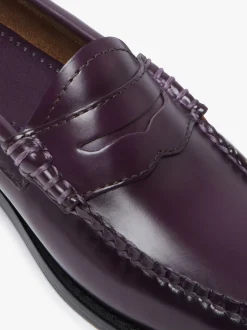 Hot G.H.BASS Weejuns Penny Loafers leather Plum