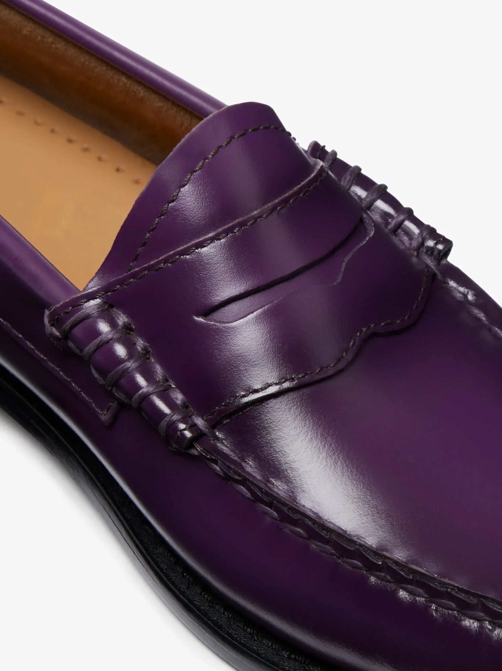 Outlet G.H.BASS Weejuns Penny Loafers Leather Purple