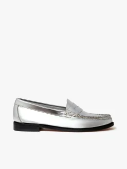 Best G.H.BASS Weejuns Penny Loafers Leather Silver