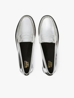 Best G.H.BASS Weejuns Penny Loafers Leather Silver