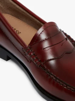 Discount G.H.BASS Weejuns Penny Loafers Leather Smoke Paprika