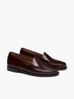 New G.H.BASS Weejuns Penny Loafers Leather Wine