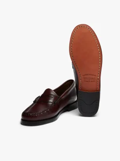 New G.H.BASS Weejuns Penny Loafers Leather Wine