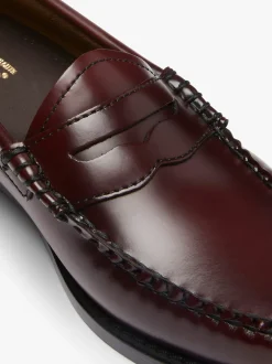 New G.H.BASS Weejuns Penny Loafers Leather Wine