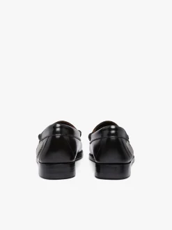 Online G.H.BASS Weejuns Penny Love Loafers Leather Silver & Black