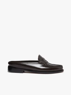 Online G.H.BASS Weejuns Penny Slides Leather Chocolate