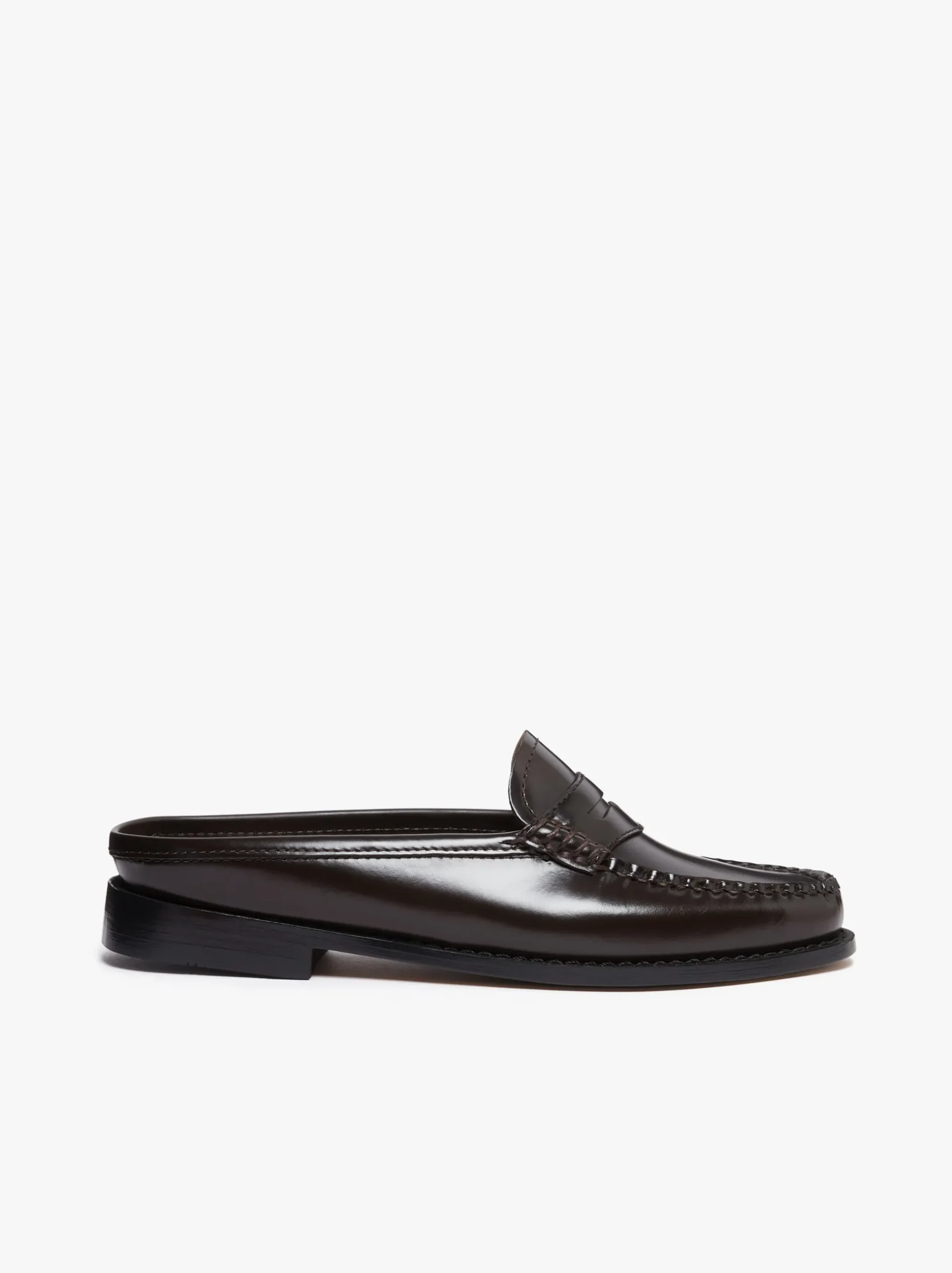 Online G.H.BASS Weejuns Penny Slides Leather Chocolate