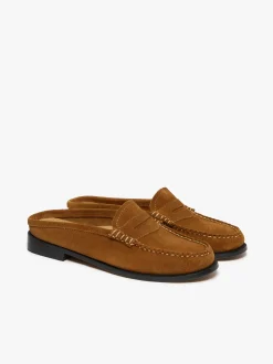 Clearance G.H.BASS Weejuns Penny Slides suede Mid Brown