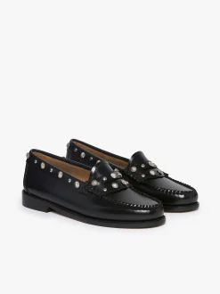 Clearance G.H.BASS Weejuns Penny Stud Loafers Leather Black