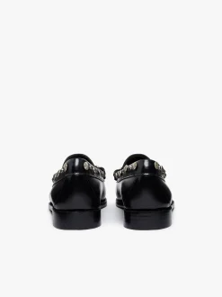 Clearance G.H.BASS Weejuns Penny Stud Loafers Leather Black