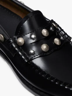 Clearance G.H.BASS Weejuns Penny Stud Loafers Leather Black