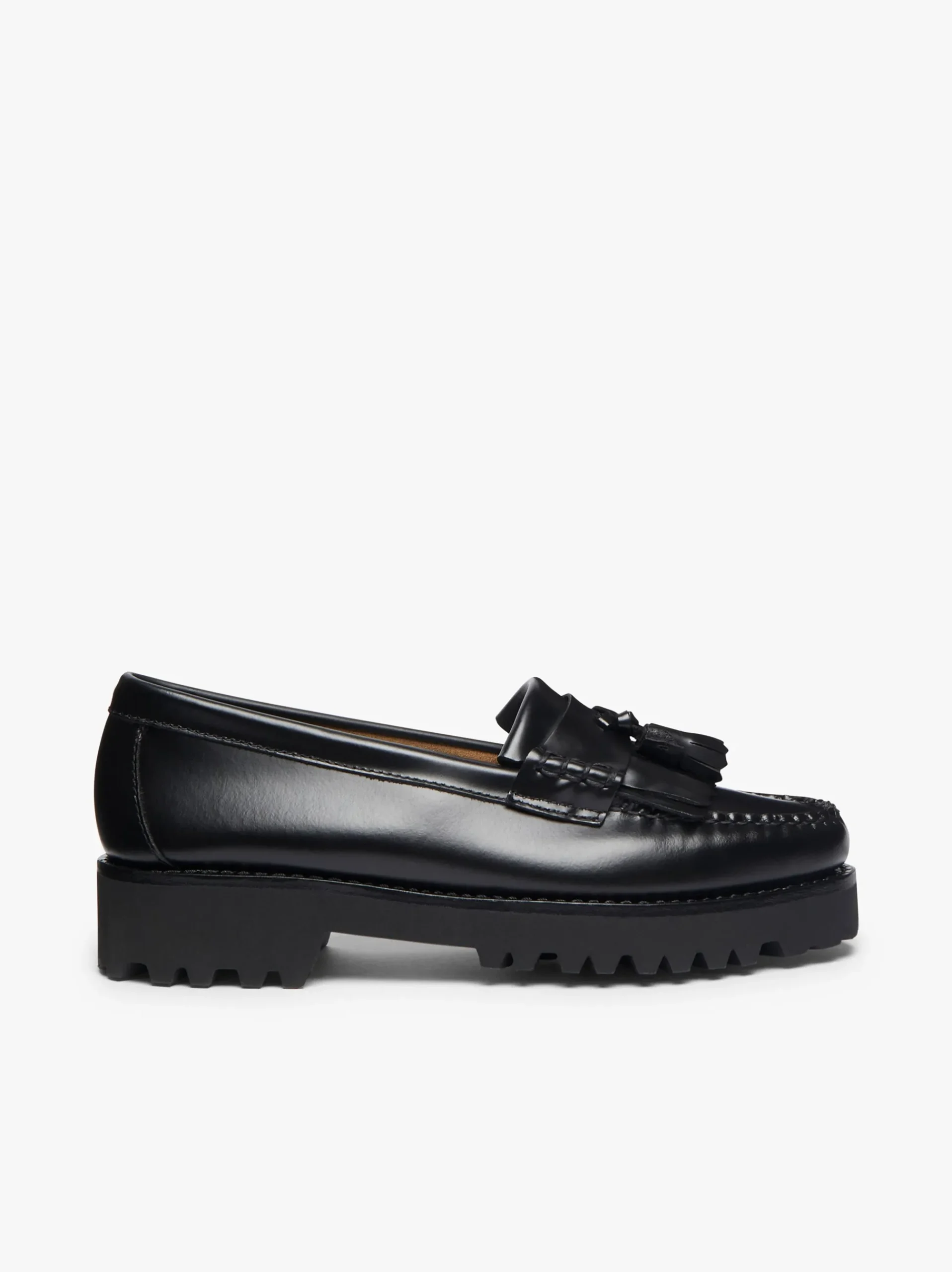 Sale G.H.BASS Weejuns 90s Esther Kiltie Tassel Loafers Leather Black