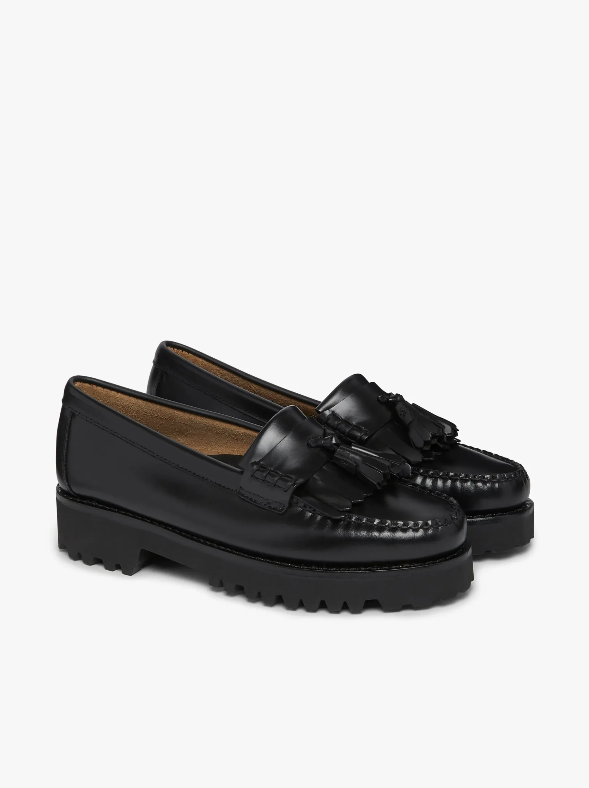 Sale G.H.BASS Weejuns 90s Esther Kiltie Tassel Loafers Leather Black