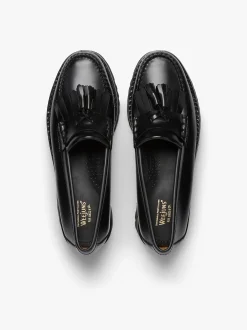 Sale G.H.BASS Weejuns 90s Esther Kiltie Tassel Loafers Leather Black