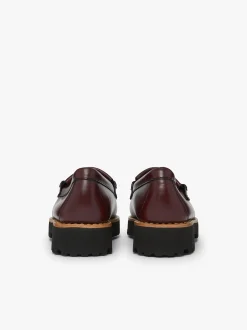 Discount G.H.BASS Weejuns 90s Esther Kiltie Tassel Loafers Leather Wine