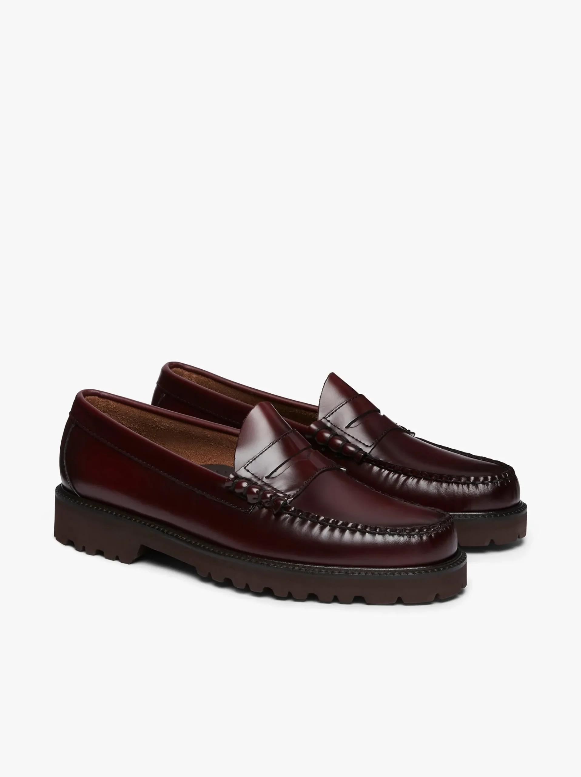 New G.H.BASS Weejuns 90s Larson Penny Loafers Leather Wine