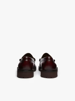 New G.H.BASS Weejuns 90s Larson Penny Loafers Leather Wine