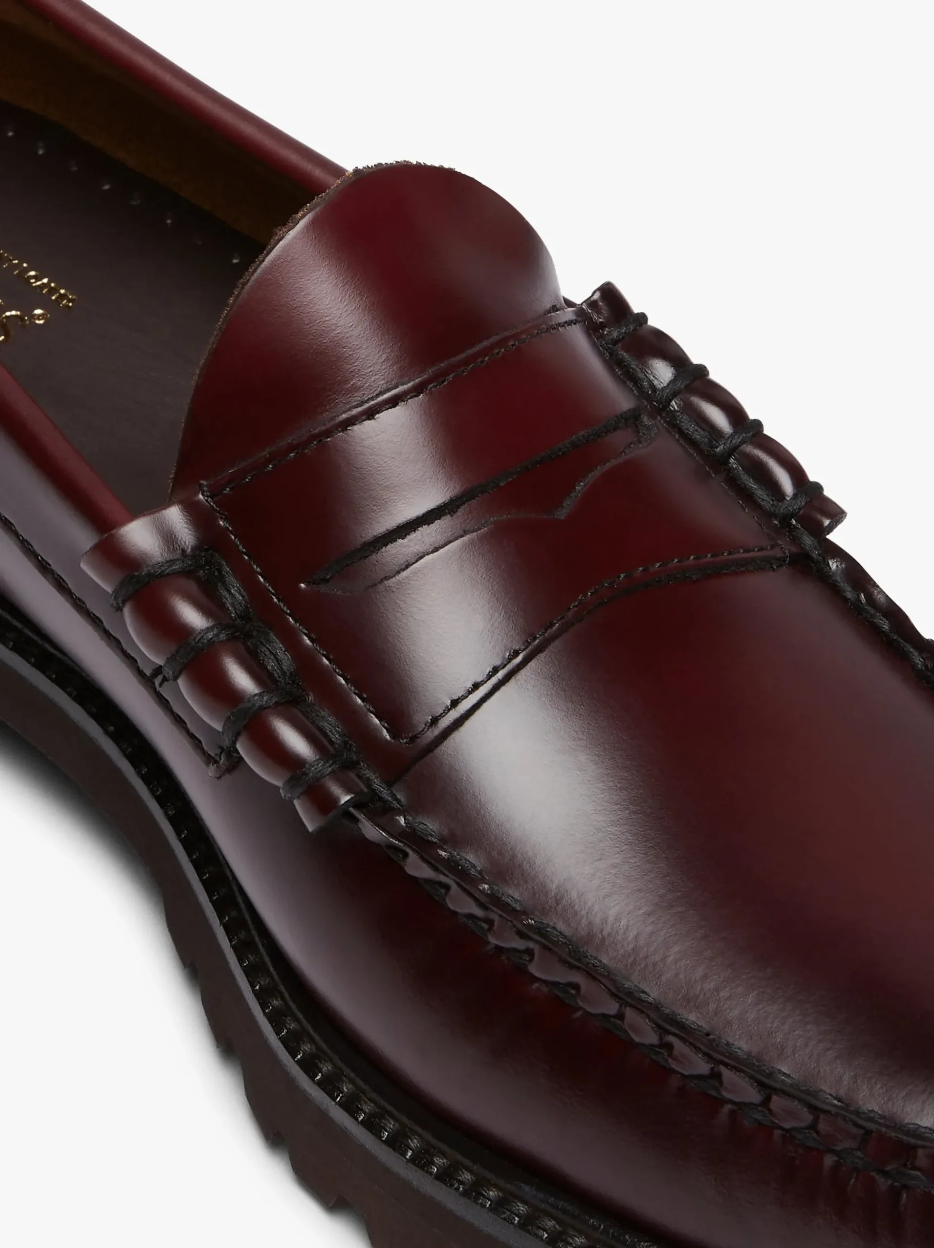 New G.H.BASS Weejuns 90s Larson Penny Loafers Leather Wine