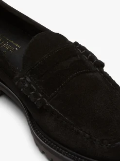 Discount G.H.BASS Weejuns 90s Larson Penny Loafers Suede Black