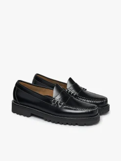Clearance G.H.BASS Weejuns 90s Larson Penny Loafers Leather Black