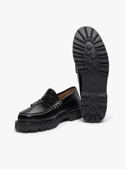 Clearance G.H.BASS Weejuns 90s Larson Penny Loafers Leather Black