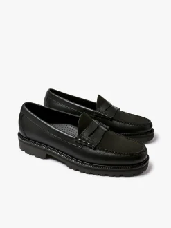 New G.H.BASS Weejuns 90s Larson Penny Loafers Leather Black