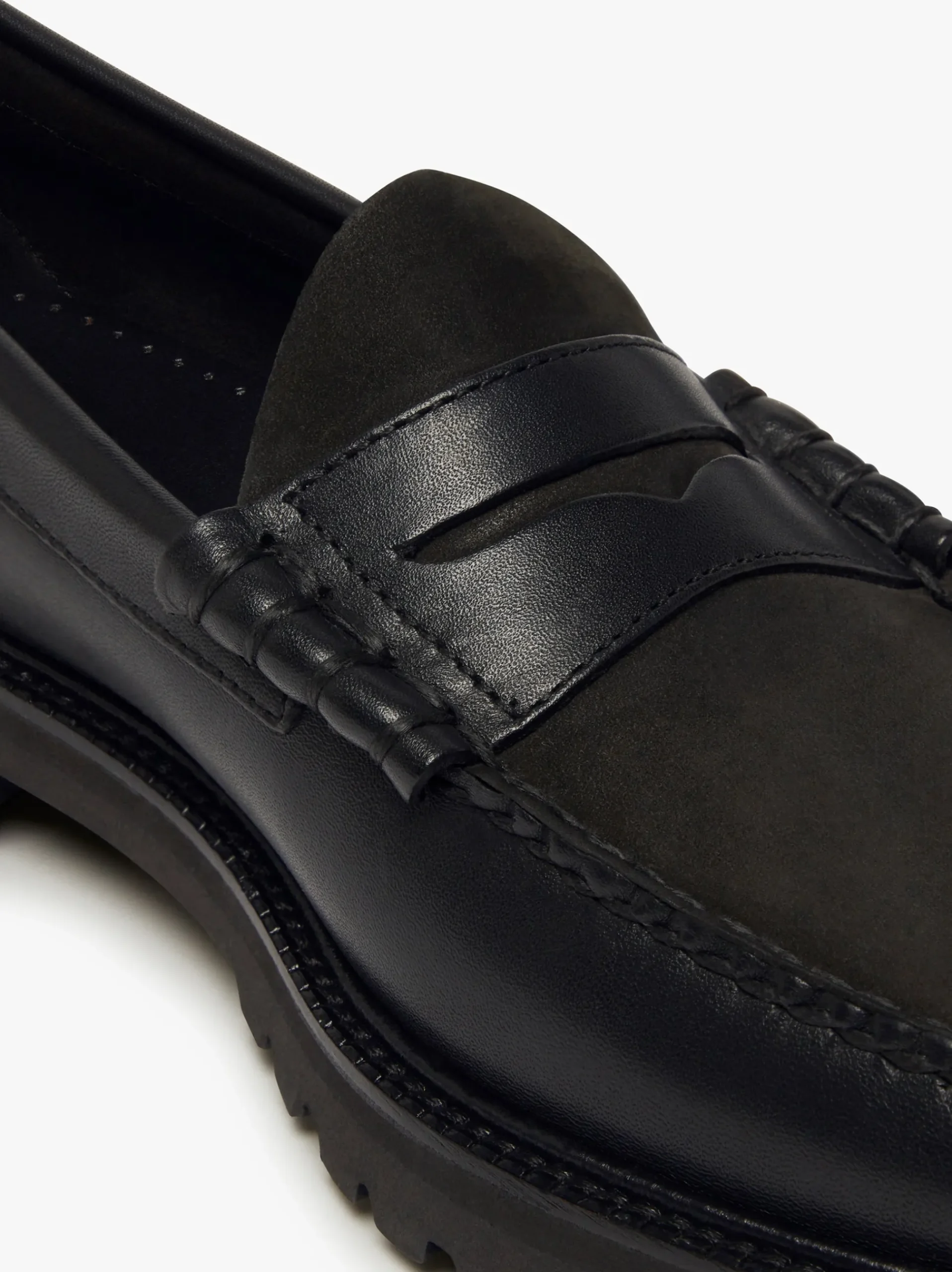 New G.H.BASS Weejuns 90s Larson Penny Loafers Leather Black