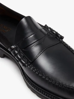 Discount G.H.BASS Weejuns 90's Larson Penny Loafers Black Leather & Suede