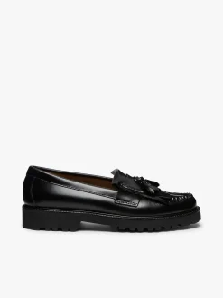 New G.H.BASS Weejuns 90s Layton II Kiltie Loafers Leather Black