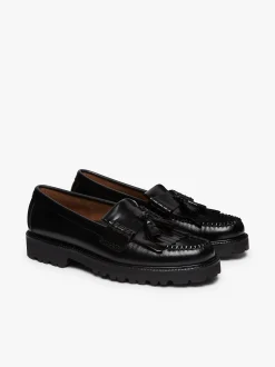 New G.H.BASS Weejuns 90s Layton II Kiltie Loafers Leather Black