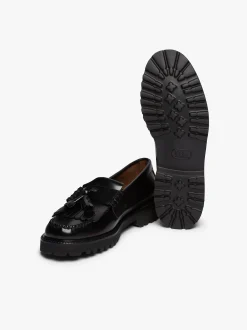 New G.H.BASS Weejuns 90s Layton II Kiltie Loafers Leather Black