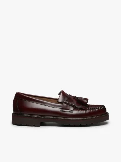 New G.H.BASS Weejuns 90s Layton II Kiltie Loafers Leather Wine