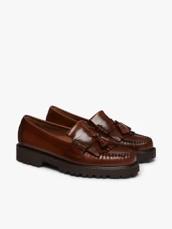 Discount G.H.BASS Weejuns 90s Layton II Kiltie Loafers Leather Brown