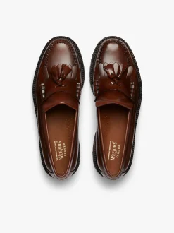 Discount G.H.BASS Weejuns 90s Layton II Kiltie Loafers Leather Brown