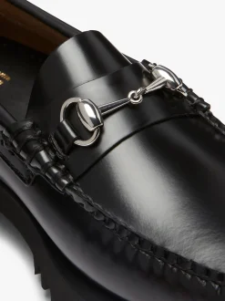 Outlet G.H.BASS Weejuns 90s Lianna Horsebit Loafers Leather Black