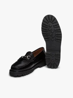 G.H.BASS Weejuns 90s Lincoln Horsebit Loafers Black Leather