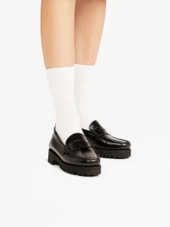 Outlet G.H.BASS Weejuns 90s Penny Loafers Leather Black