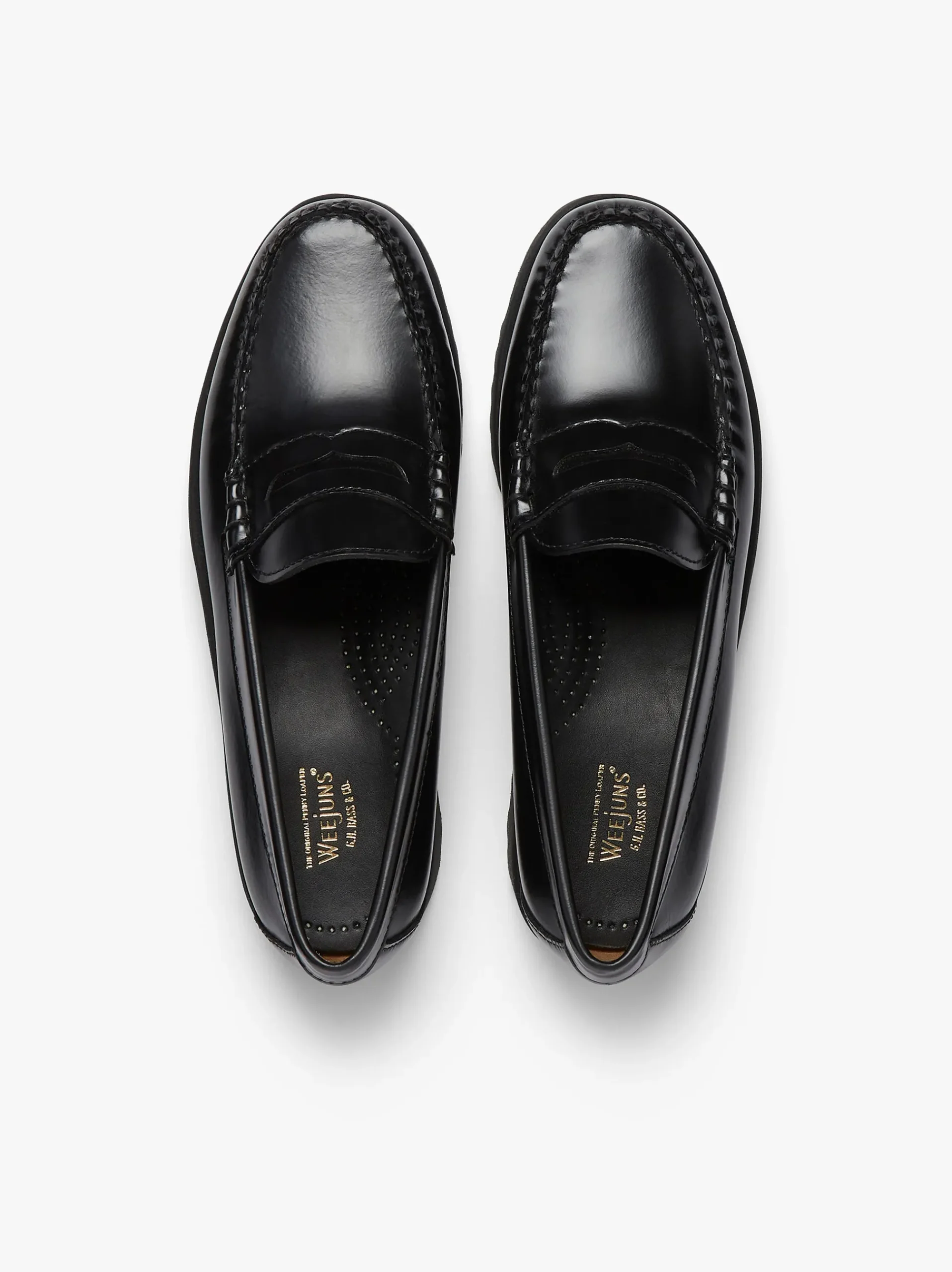 Outlet G.H.BASS Weejuns 90s Penny Loafers Leather Black