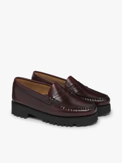 Clearance G.H.BASS Weejuns 90s Penny Loafers Leather Wine