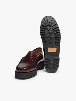 Clearance G.H.BASS Weejuns 90s Penny Loafers Leather Wine