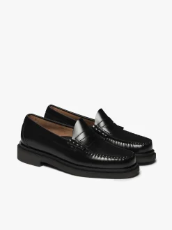 Discount G.H.BASS Weejuns Step Larson Penny Loafers Leather Black