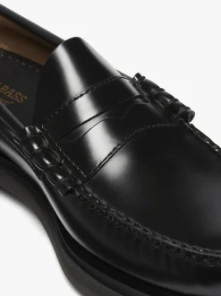 Discount G.H.BASS Weejuns Step Larson Penny Loafers Leather Black