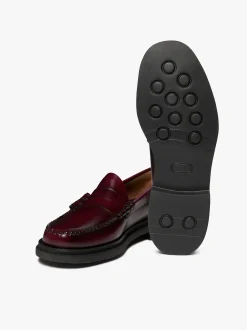 G.H.BASS Weejuns Step Larson Penny Loafers Leather Wine