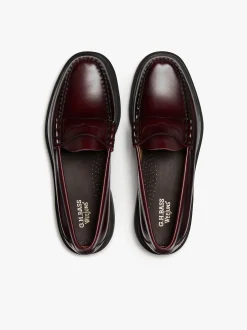 G.H.BASS Weejuns Step Larson Penny Loafers Leather Wine