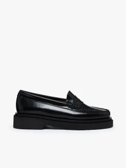 G.H.BASS Weejuns Step Penny Loafers Leather Black